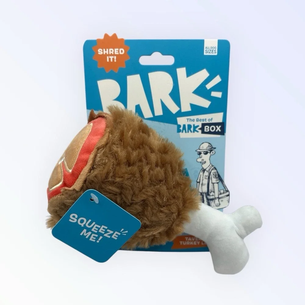 BARK Tavern Turkey Leg Plush Dog Toy 9